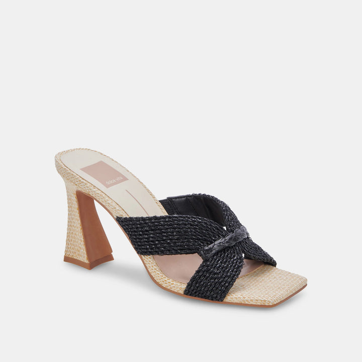 Dolce Vita Nitro Heels - Black Rafia