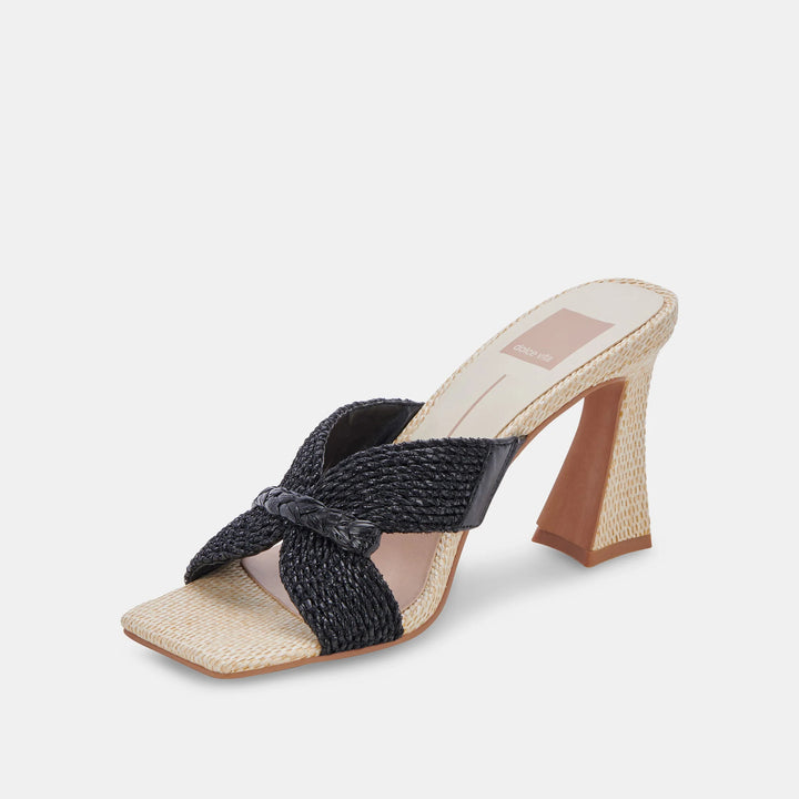 Dolce Vita Nitro Heels - Black Rafia