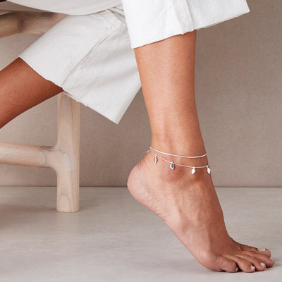 Jenny Bird Foli Anklet-Silver