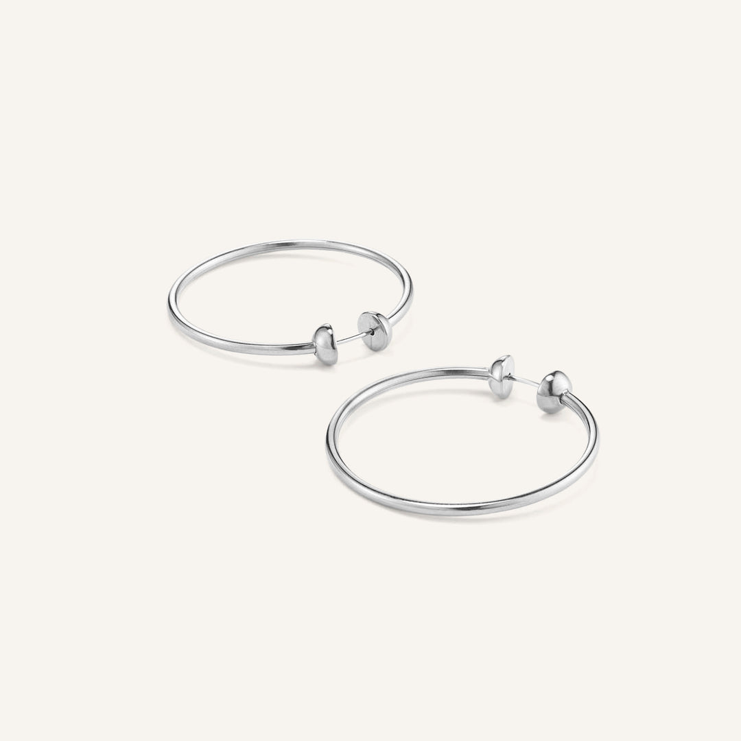 Jenny Bird Small New Icon Hoop-Silver