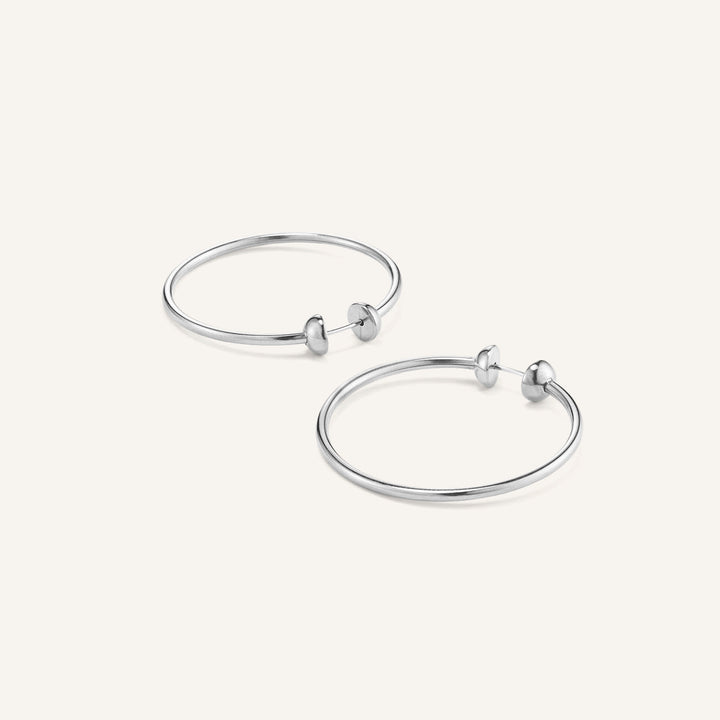 Jenny Bird Small New Icon Hoop-Silver