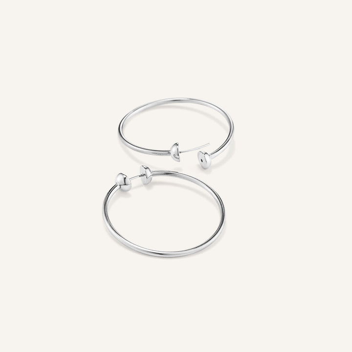Jenny Bird Small New Icon Hoop-Silver