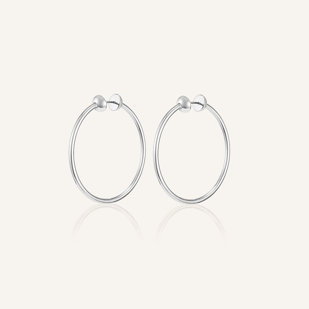 Jenny Bird Small New Icon Hoop-Silver