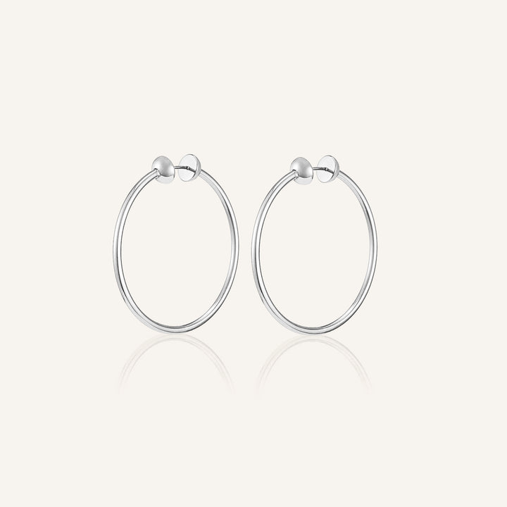 Jenny Bird Small New Icon Hoop-Silver