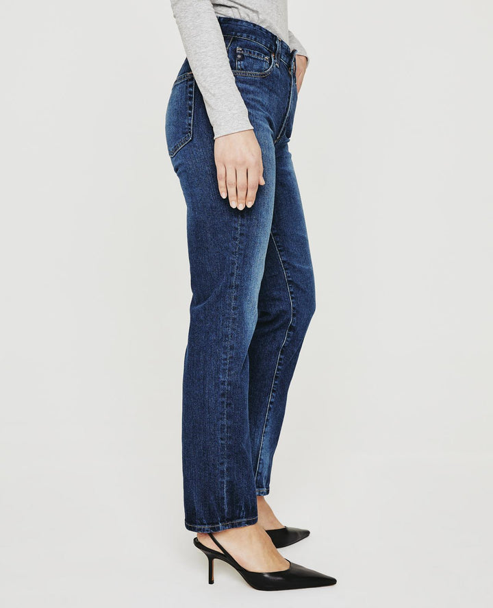 AG Saige High Rise Straight Jeans in Gondola