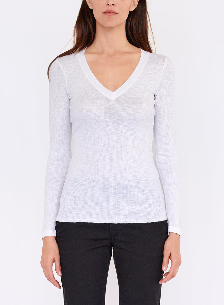 Sundry V-Neck Long Sleeve Tee