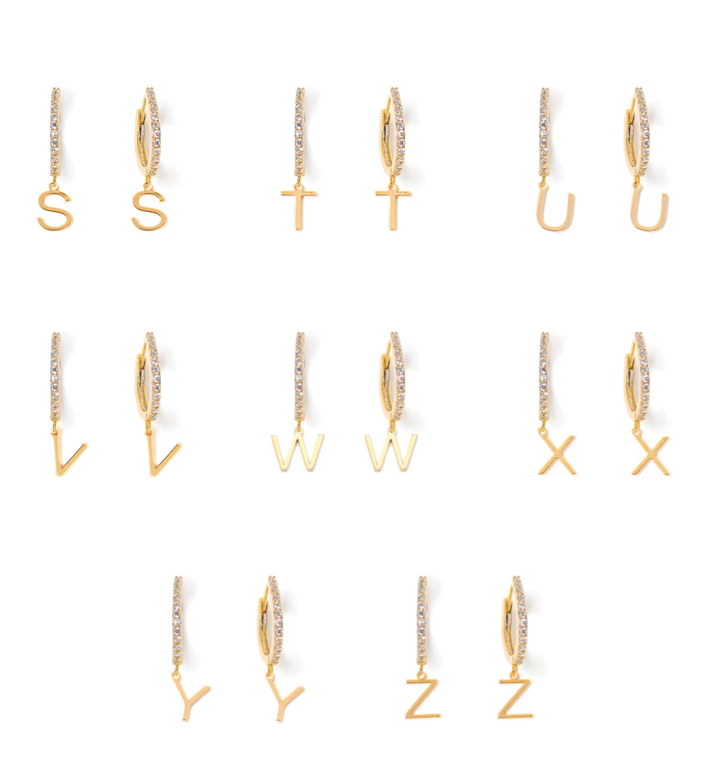 Tess + Tricia Initial Letter Higgie Earring / EQUATION Boutique