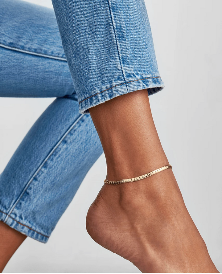 Jenny Bird Priya Snake Chain Anklet-Gold / EQUATION Boutique