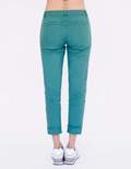 Sundry Rollup Trouser With Trim - Sea Green