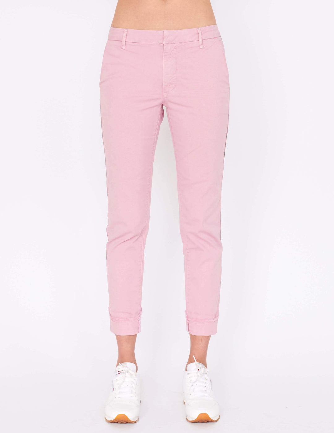 Sundry Rollup Trouser With Trim - Bubble Gum