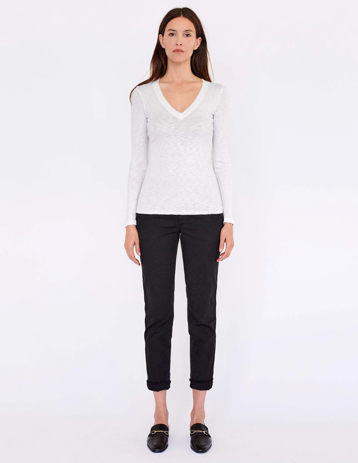 Sundry V-Neck Long Sleeve Tee