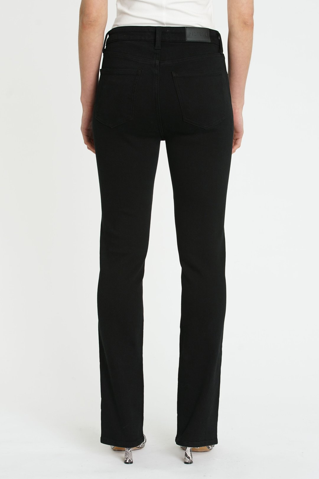Pistola Teagan High Rise Vented Straight- Dark Vinyl