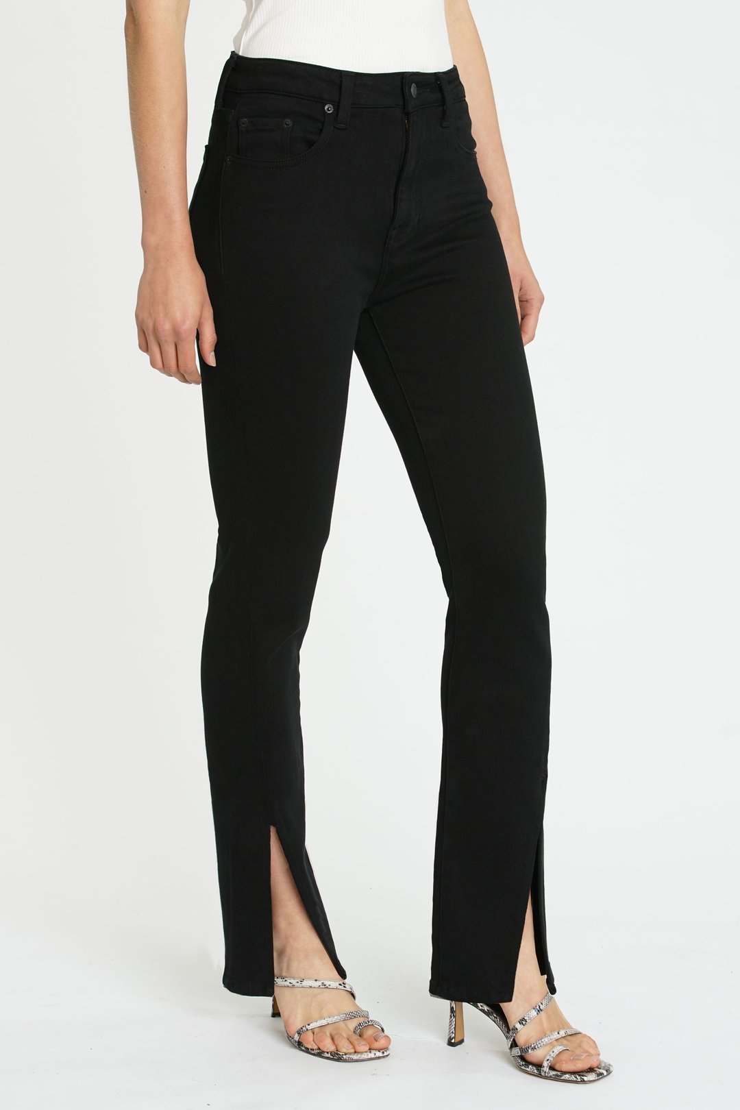 Pistola Teagan High Rise Vented Straight- Dark Vinyl