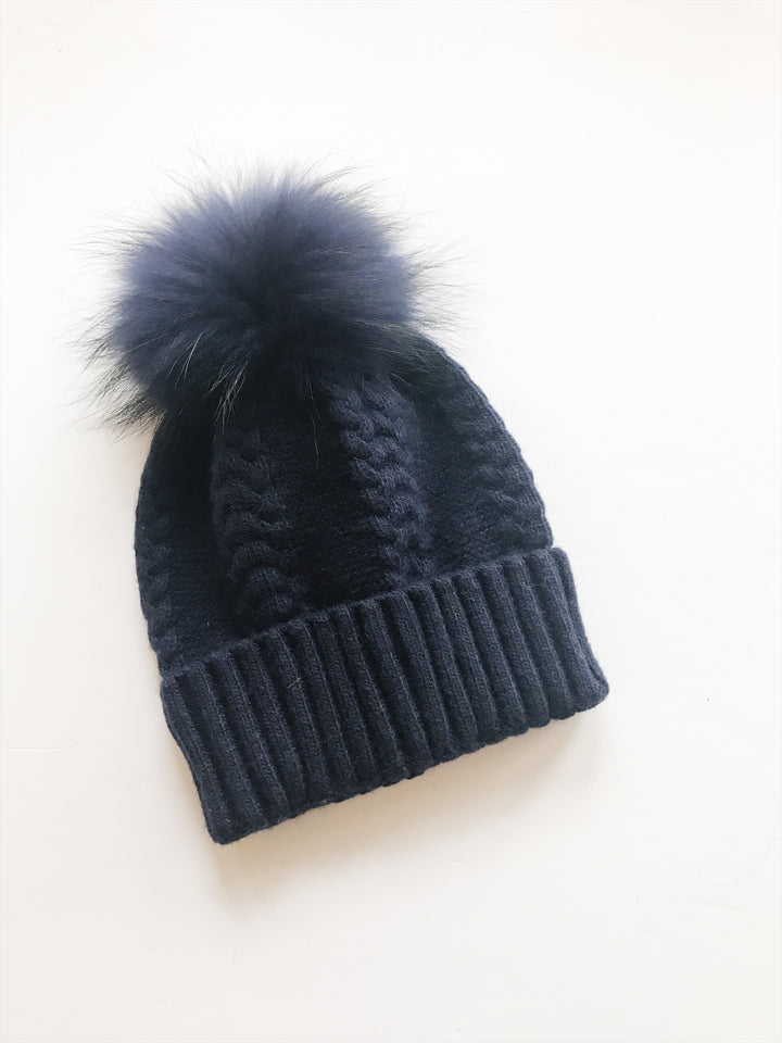 Equation Olivia Hat in Navy w/ Navy pom / EQUATION Boutique