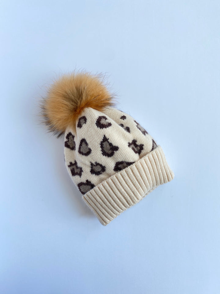 Equation Leopard Hat in Cream