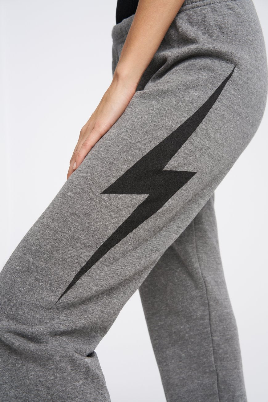 Aviator Nation Bolt Sweatpants Heather Grey Black EQUATION