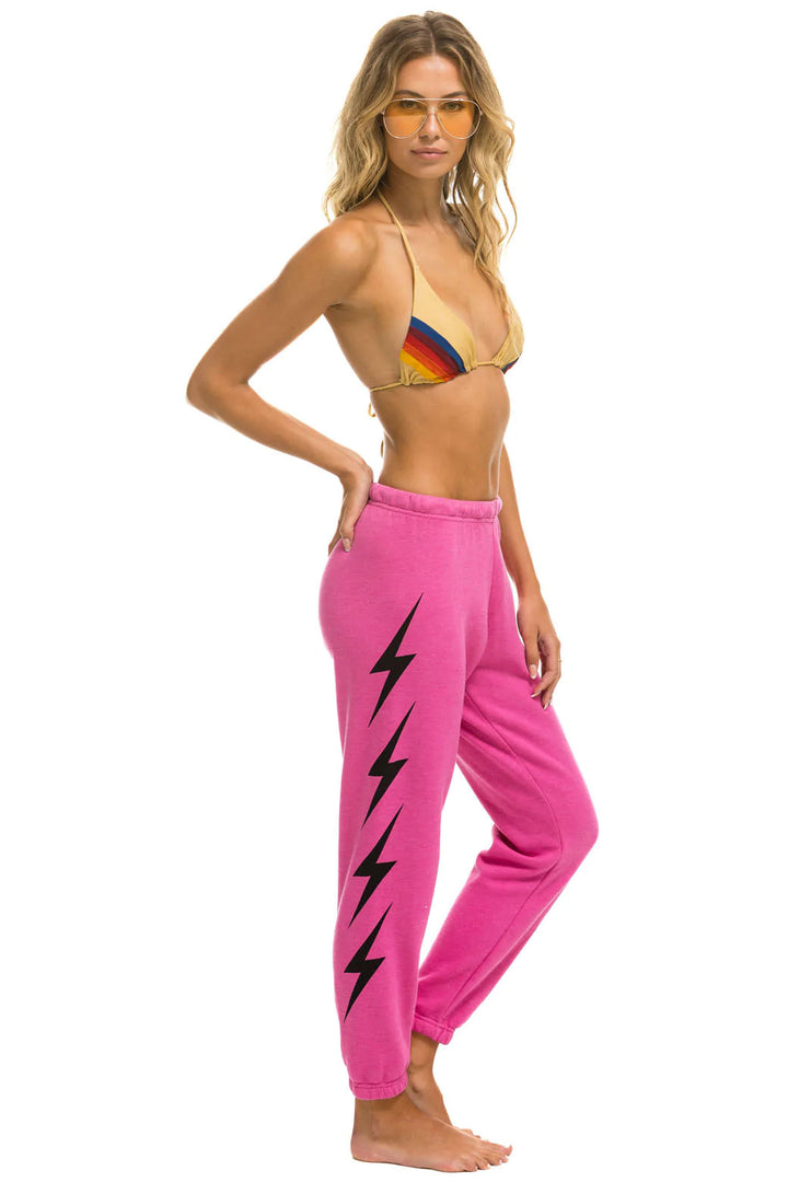 Aviator Nation 4 Bolt Sweatpants -Paris Pink